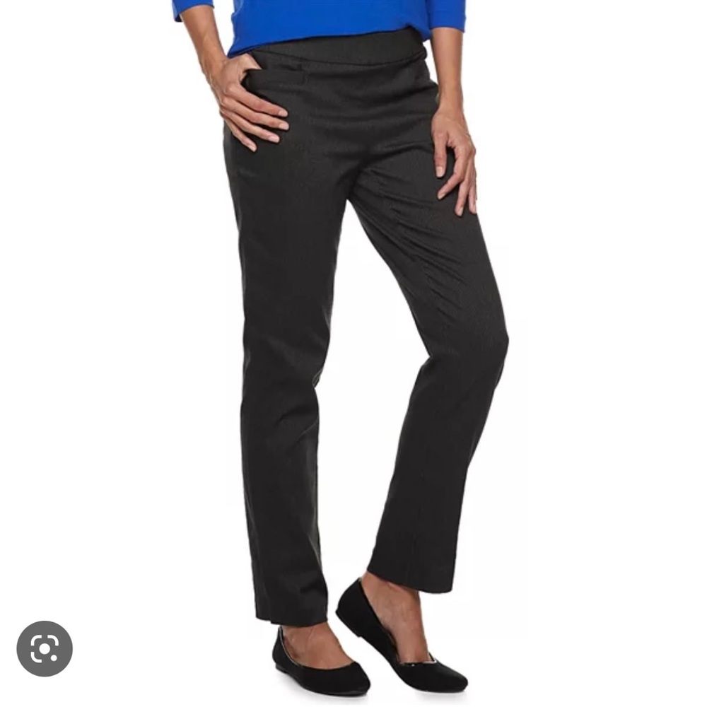 Dana Buchman Grey Pull on Elastic waist dress pant